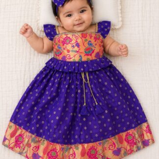 Paithani Butta Parkar Polka ( Royal Blue )