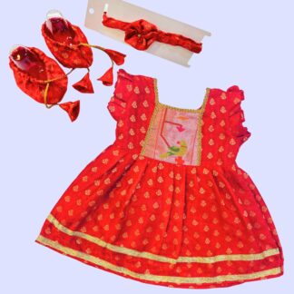 Paithani Butta Frock
