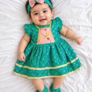 Paithani Butta Frock ( Morpankhi )