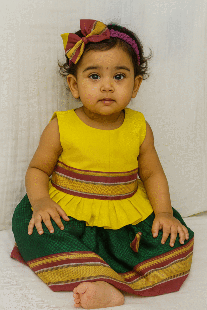 Khann Skirt Top ( parkar polka )