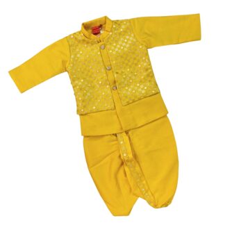Dhoti Jacket Kurta Set
