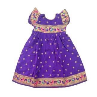 Violet Paithani One Piece