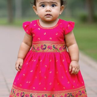 Pink Paithani One Piece