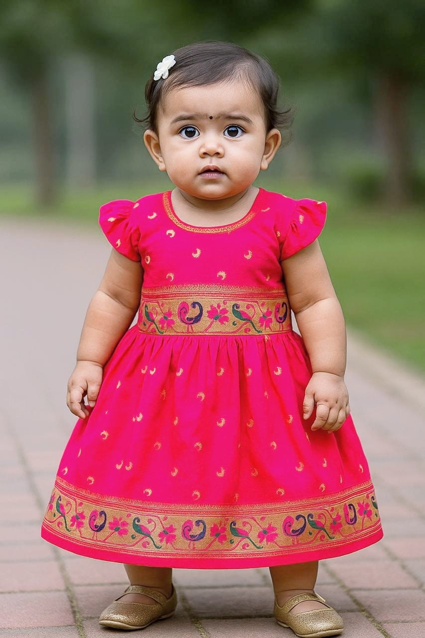 Pink Paithani One Piece