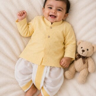 Chikankari Kurta with Cotton Dhoti Set
