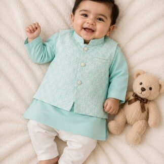 Three-Piece Chikankari Kurta Set