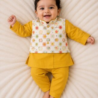 Neuron Yellow Kurta with Jacket Set