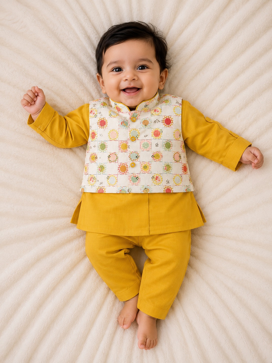 Neuron Yellow Kurta with Jacket Set