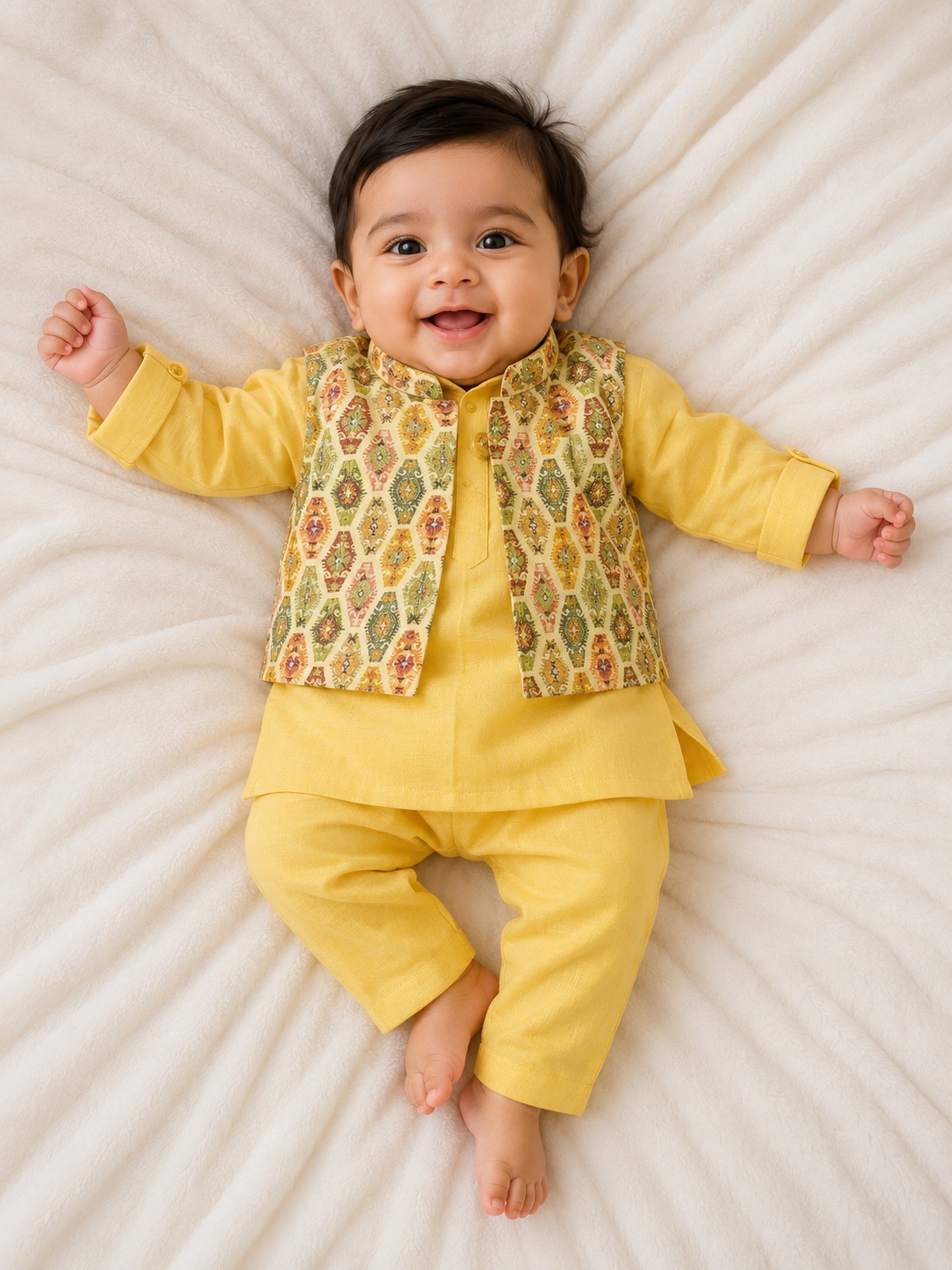 Neuron Yellow Kurta with Jacket Set