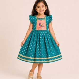 Paithani Butta Frock