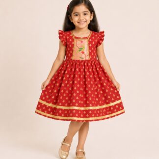 Paithani Butta Frock