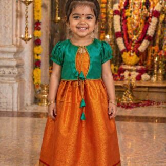 Vaishali One-Piece with Jacket – Jamevar Silk