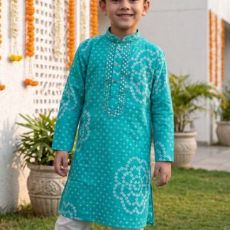 KALASH KURTA IN LIGHT CERULEAN BLUE