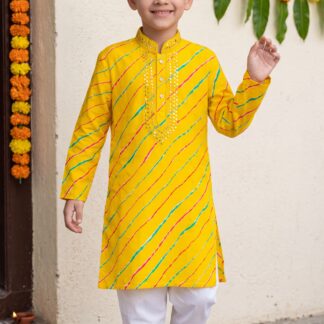 KALASH KURTA IN BRIGHT YELLOW