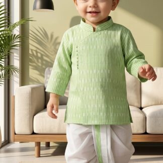 Pastel Green Kurta Dhoti Set for Boys