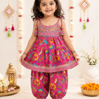 PATIYALA SET IN RANI PINK