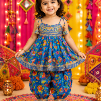PATIYALA SET IN ROYAL BLUE